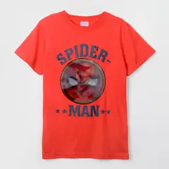 MARVEL - Polera Manga Corta Niño Lenticular Spiderman Rojo