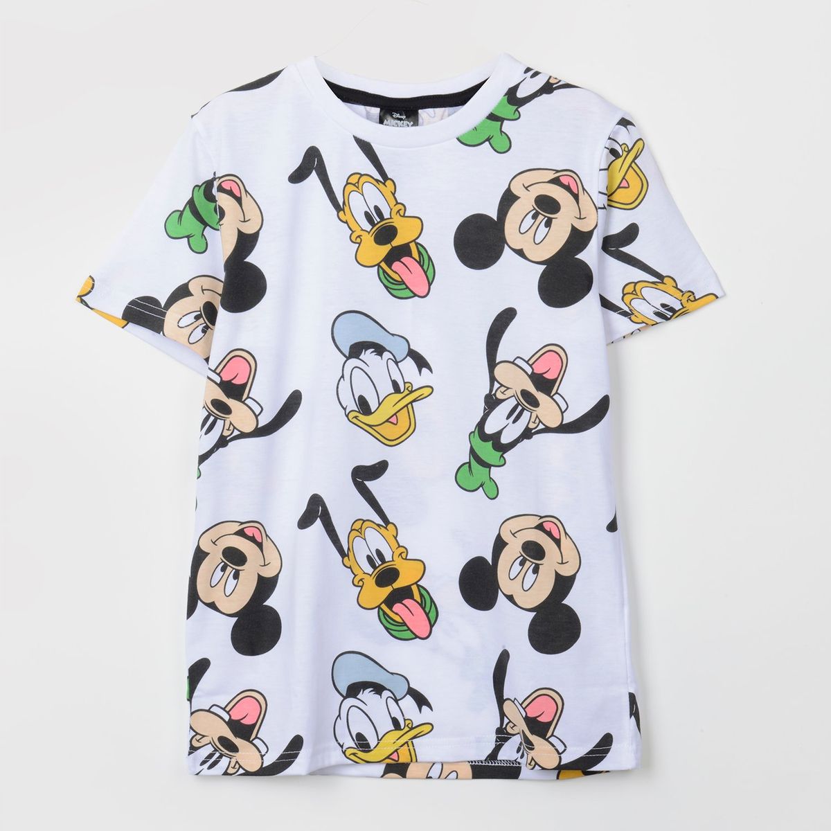 DISNEY - Polera Manga Corta Niño Rotativo Mickey Blanco Disney