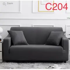 GENERICO - Funda de Sillon 4 Cuerpos Poliéster Elástico. Color Gris Oscuro C204