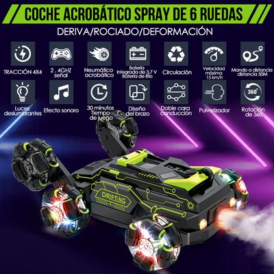 Imagen 2 del producto 24ghz Coche Rc Stunt Carro De Juguete Con Lucesmúsica 360°