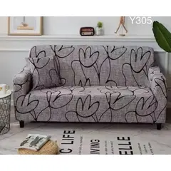 GENERICO - Funda de Sillon 4 Cuerpos Poliéster Elástico. Color Gris Y305