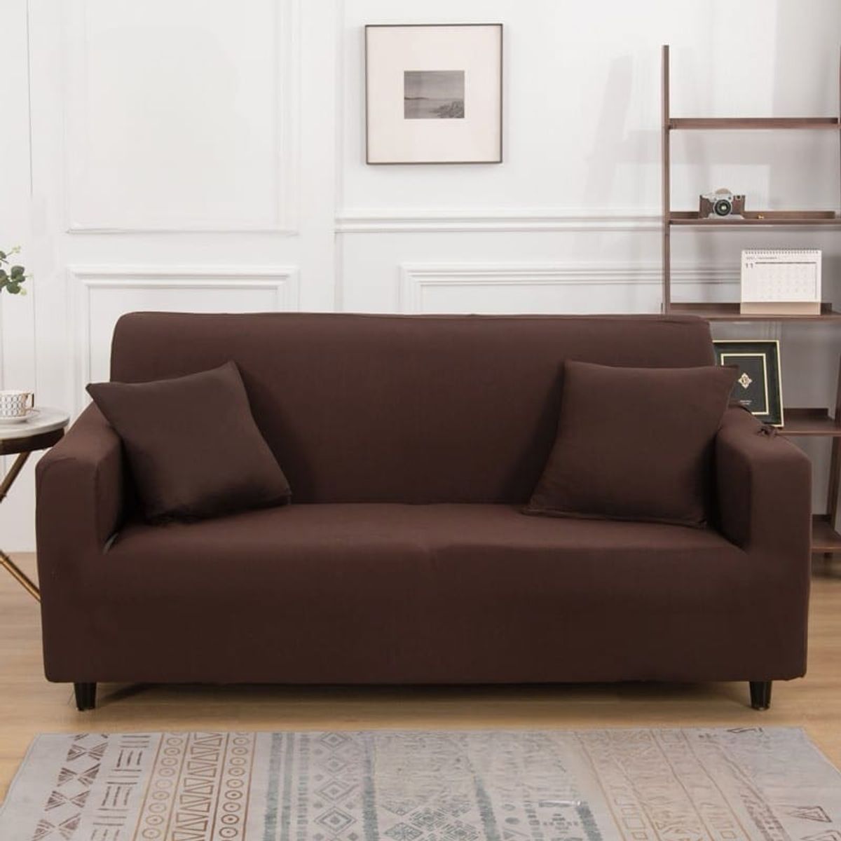 GENERICO - Funda de Sillon 4 Cuerpos Poliéster Elástico. Color Cafe TF01