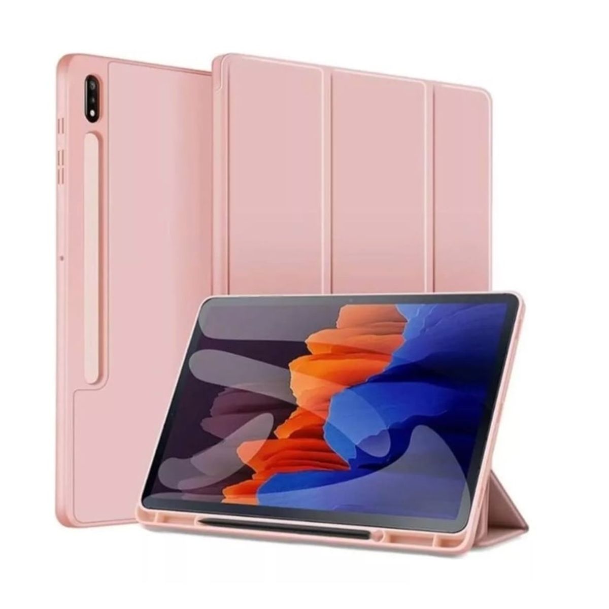 GENERICO - Carcasa Smart + Lámina Vidrio Para Galaxy Tab S9 Plus 12,4