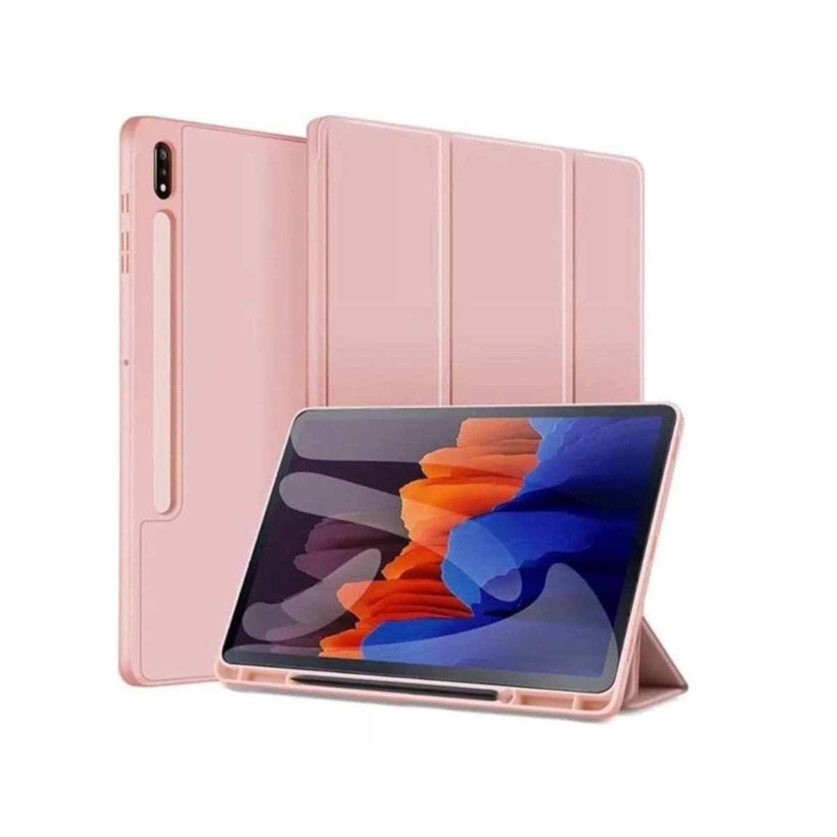GENERICO - Carcasa Smart + Lámina Vidrio Para Galaxy Tab S9 Plus 12,4