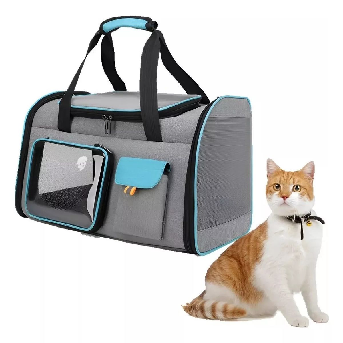 MUNDO MAGIA - Bolso Transportador Gato Avion Mochila Mascotas Bolsos Gatos