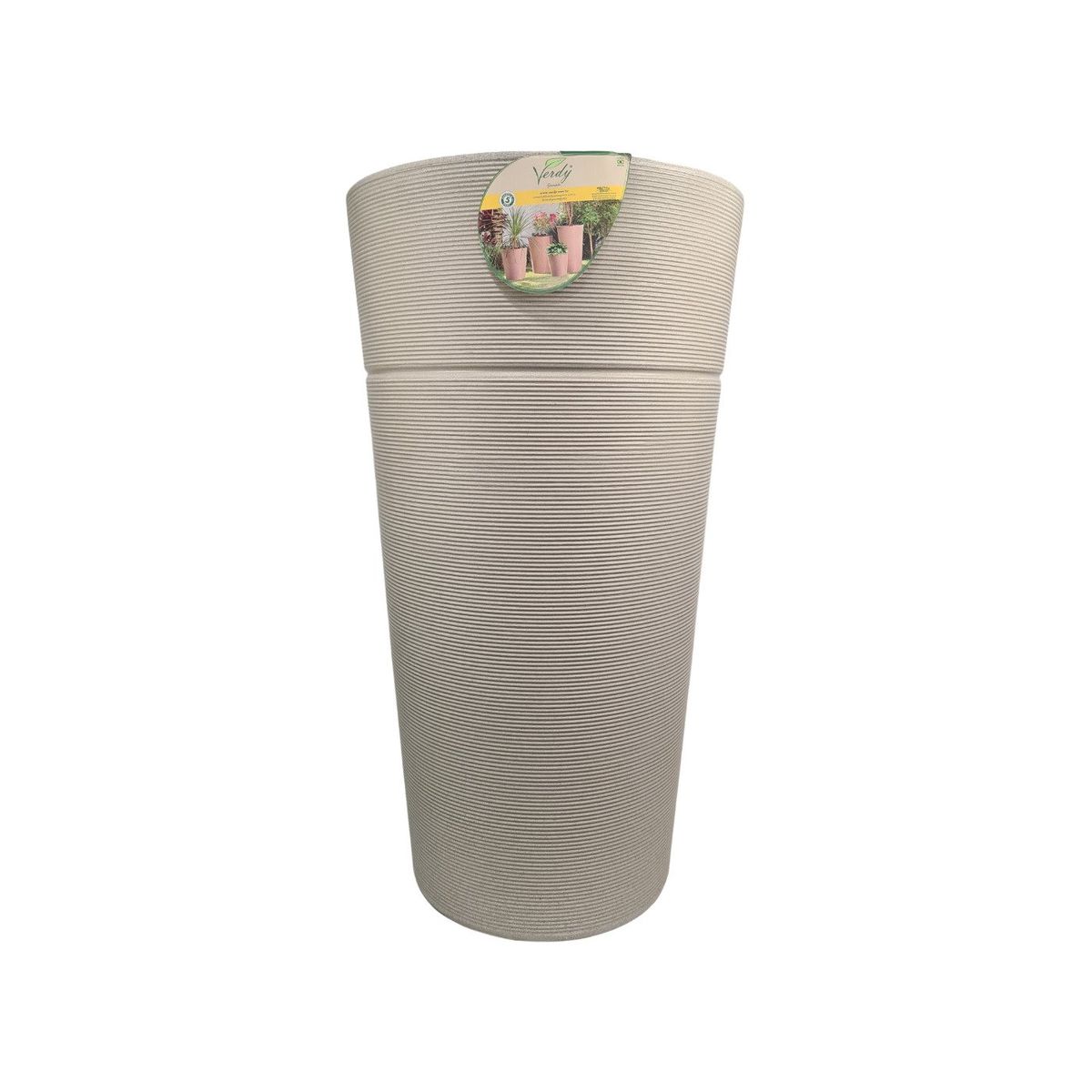 VERDY - Maceta Gramado Jateado 40x80cms Efecto Piedra con Plato