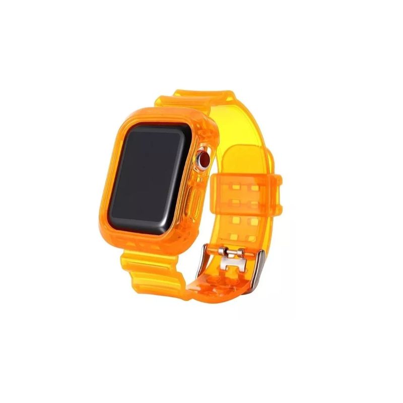 GENERICO - Correa Completa De Silicona Para Smartwatch Iwatch 384041mm- NARANJA