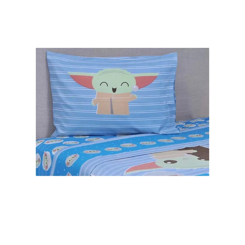 MASHINI - Juego De Sabanas 1.5 Plaza Infantil Disney Marveswars mandalorian blu