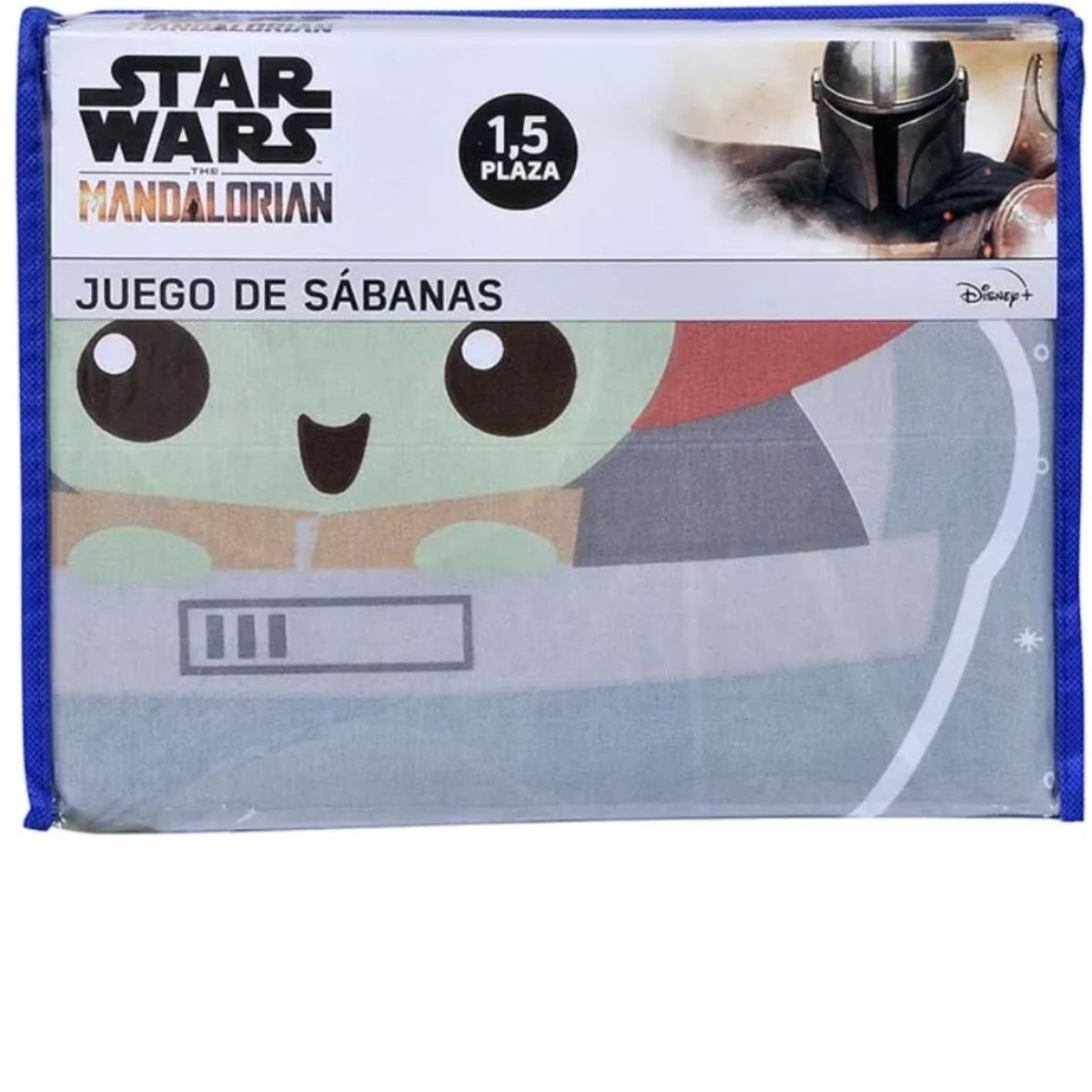 MASHINI - Juego De Sabanas 1.5 Plaza Infantil Disney Marveswars mandalorian blu