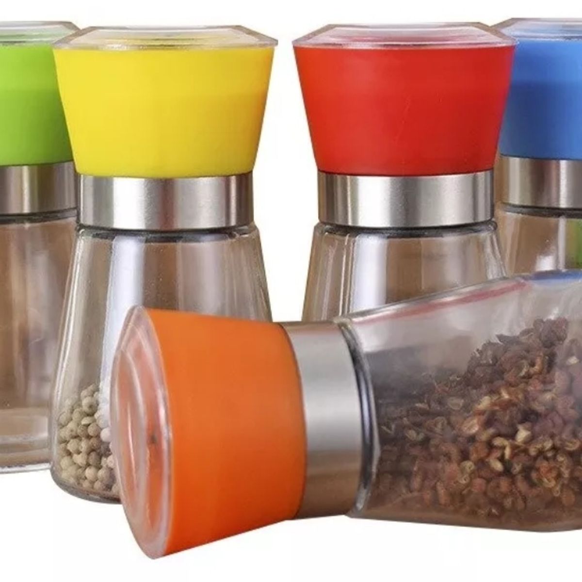 GENERICO - Pack 2 Saleros Molinillos Sal Pimientas Especias Condimentos