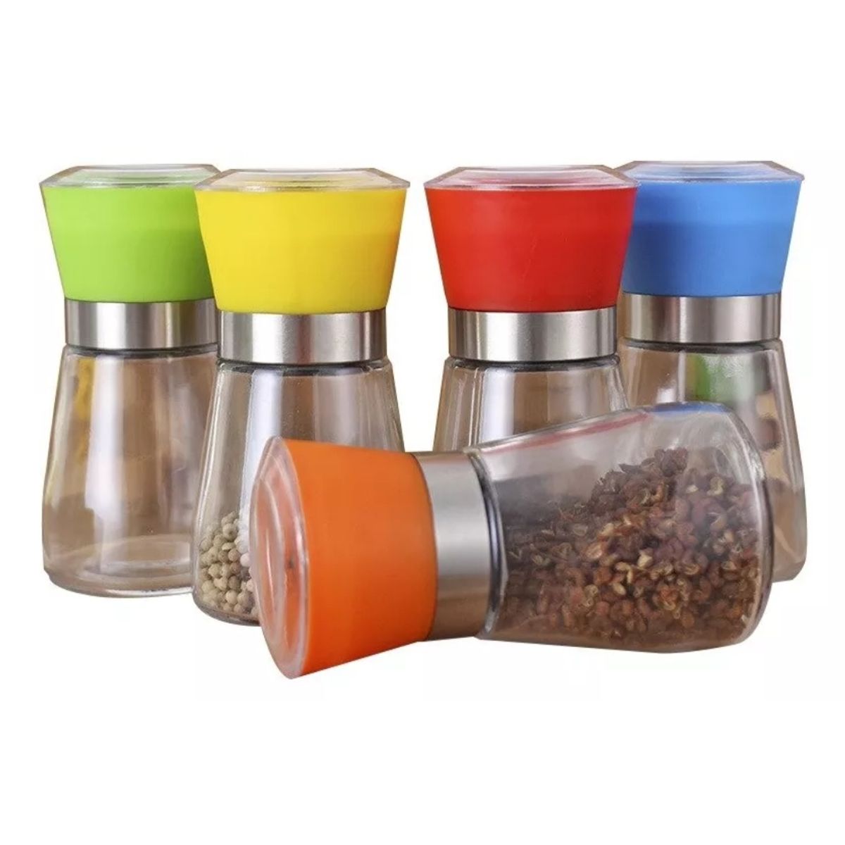 GENERICO - Pack 2 Saleros Molinillos Sal Pimientas Especias Condimentos