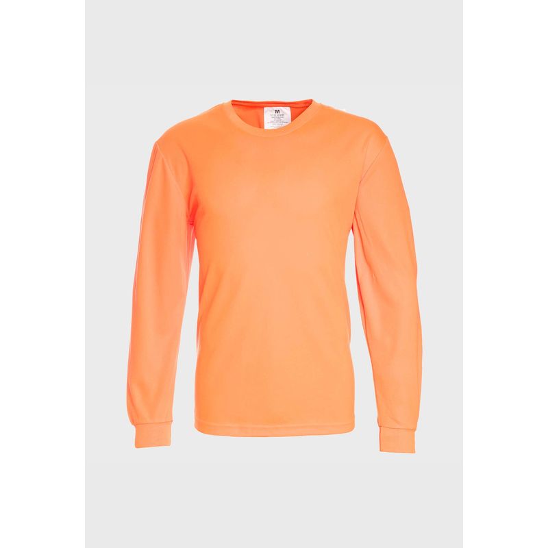 JAYSON - Polera Cuello Polo Ml Fluor Naranja JAYSON