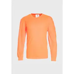JAYSON - Polera Cuello Polo Ml Fluor Naranja