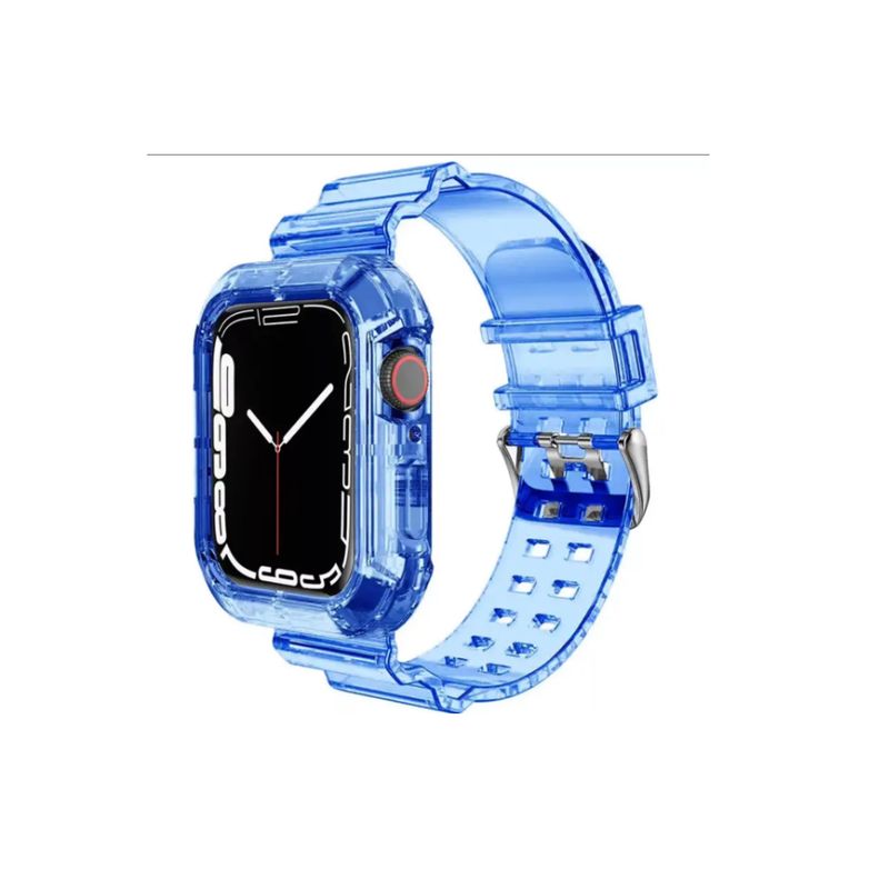 GENERICO - Correa Completa De Silicona Para Smartwatch Iwatch 384041mm-AZUL
