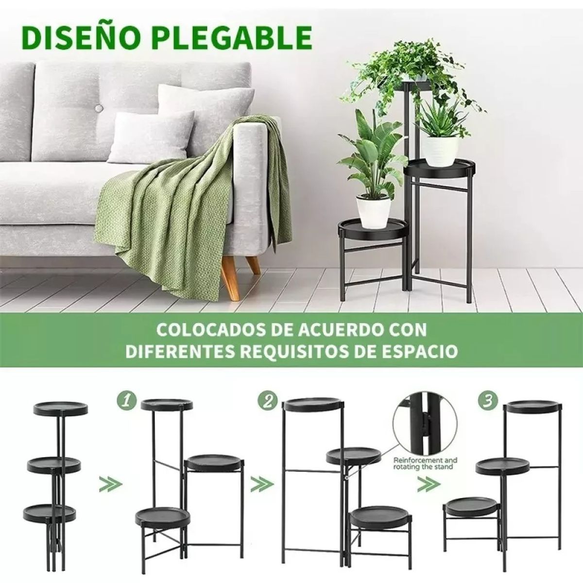 MUNDO MAGIA - Set Organizador 3 Pedestal Desmontable Metal