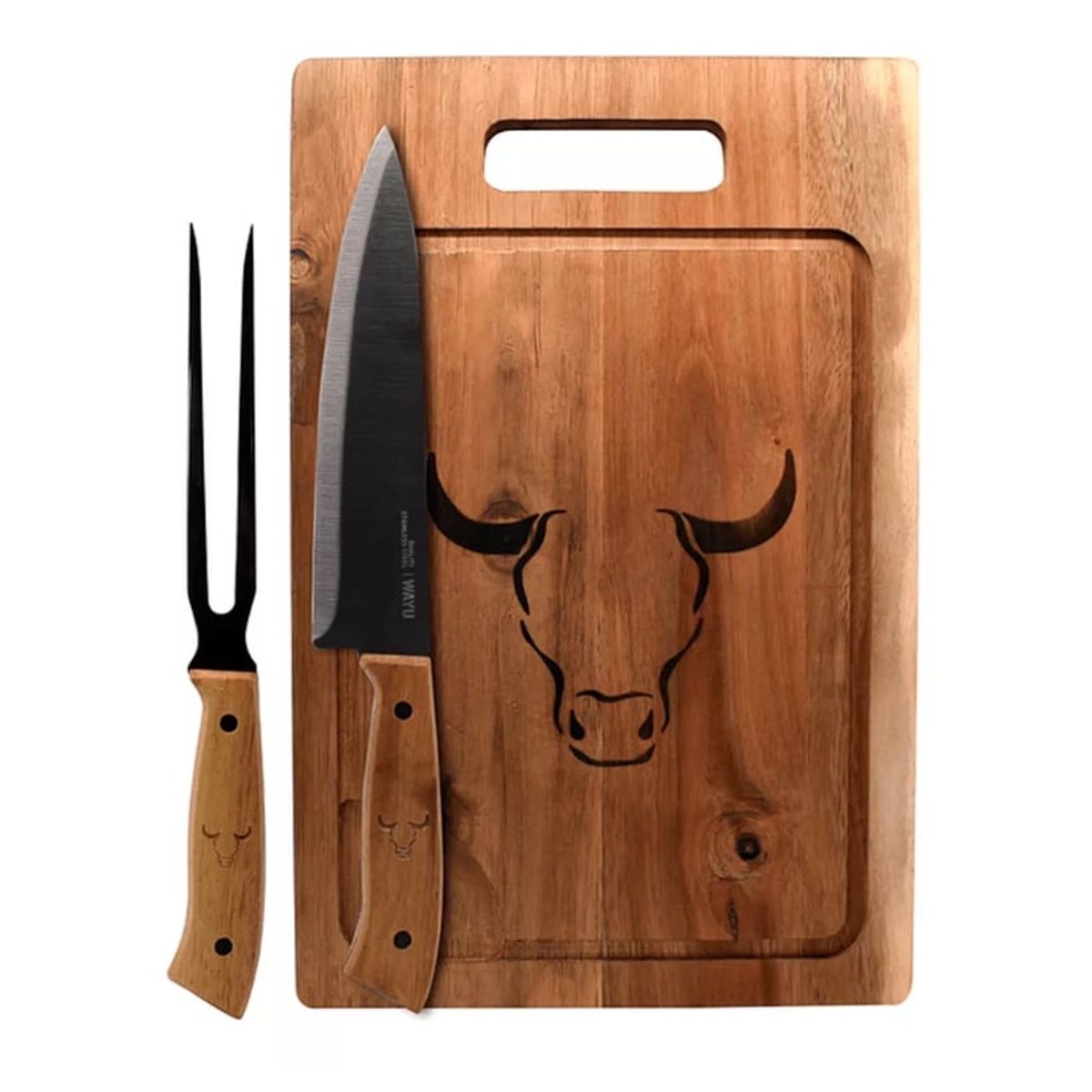 GENERICO - Set Tabla Cuchillo Tenedor Prm Wayu
