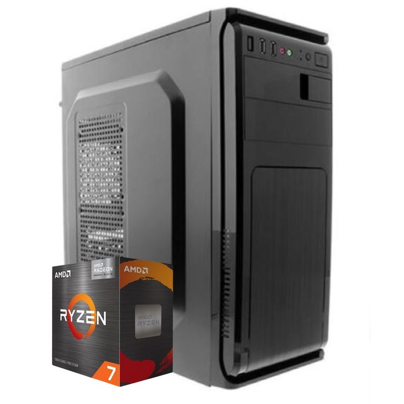 AMD CORP - Pc Armado Amd Ryzen 7 5700g 8-core Radeon + Ram 16gb + 1tb