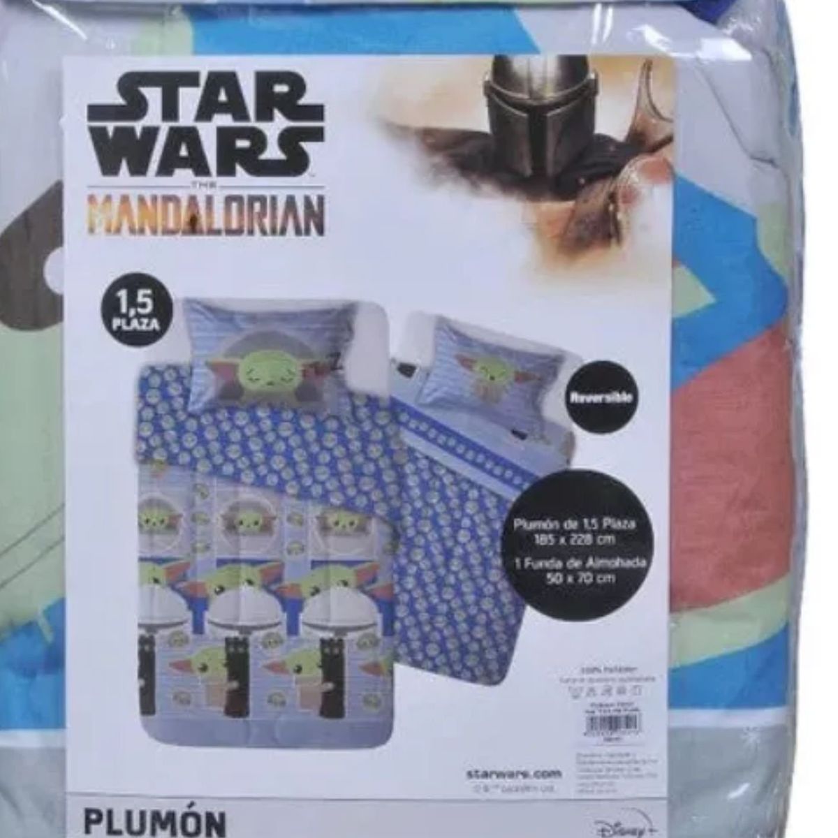MASHINI - Plumón Infantil Disney  Apto 1 PL Y 1.5 PL  swars mandalorian blue