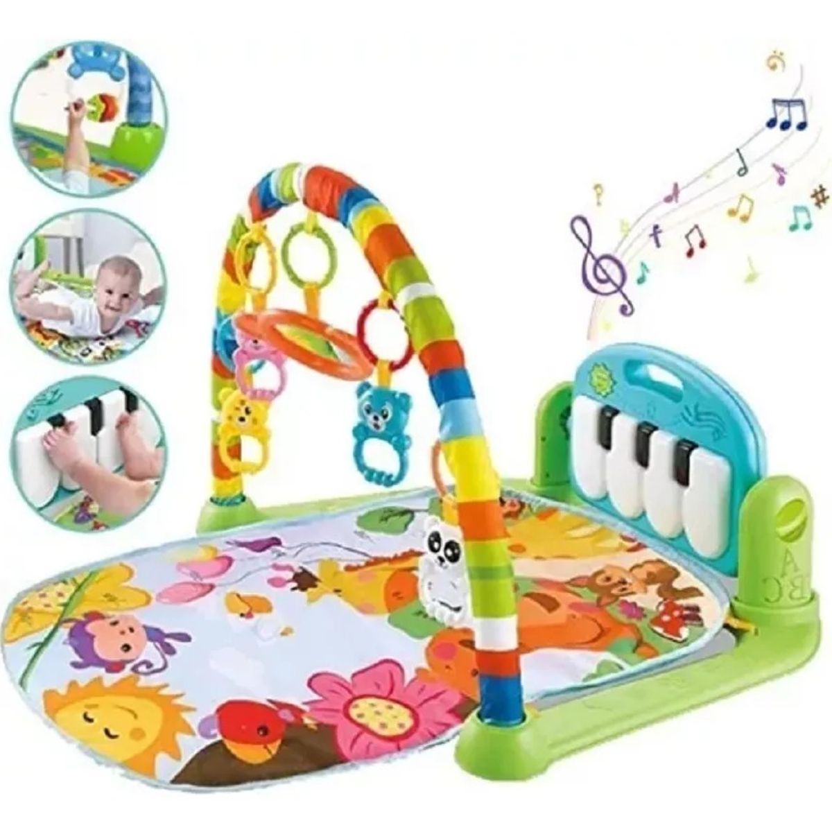 MUNDO MAGIA - Alfombra Gimnasio Musical Con Piano Para Bebe