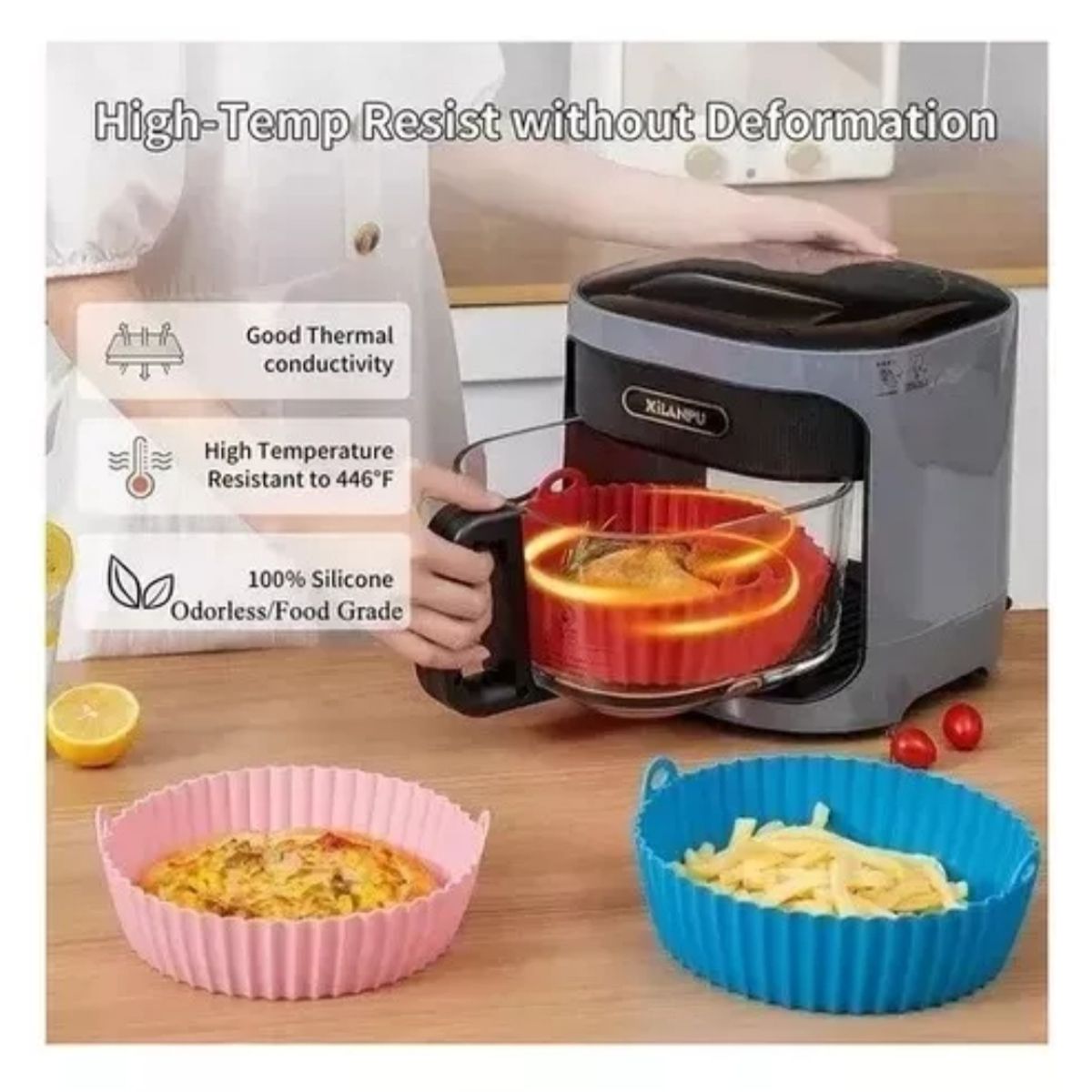 Bandeja de Silicona para Air Fryer Grande, marca GENERICO - Foto 2