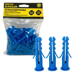 GENERICO - Tarugo Plástico Con Tope 6x30mm Bolsa 100 Unidades