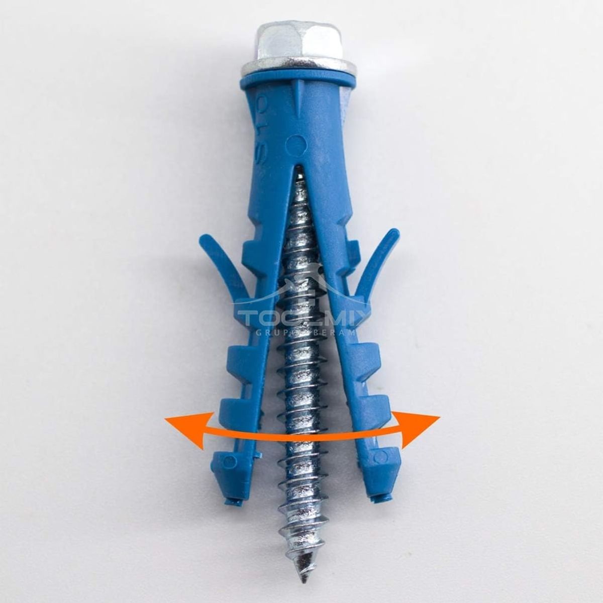 GENERICO - Tarugo Plástico Con Tope 6x30mm Bolsa 100 Unidades