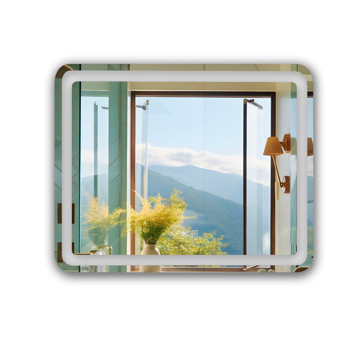 JOYTEK - Espejo Led 80x60cm con 2 botones Rectangular