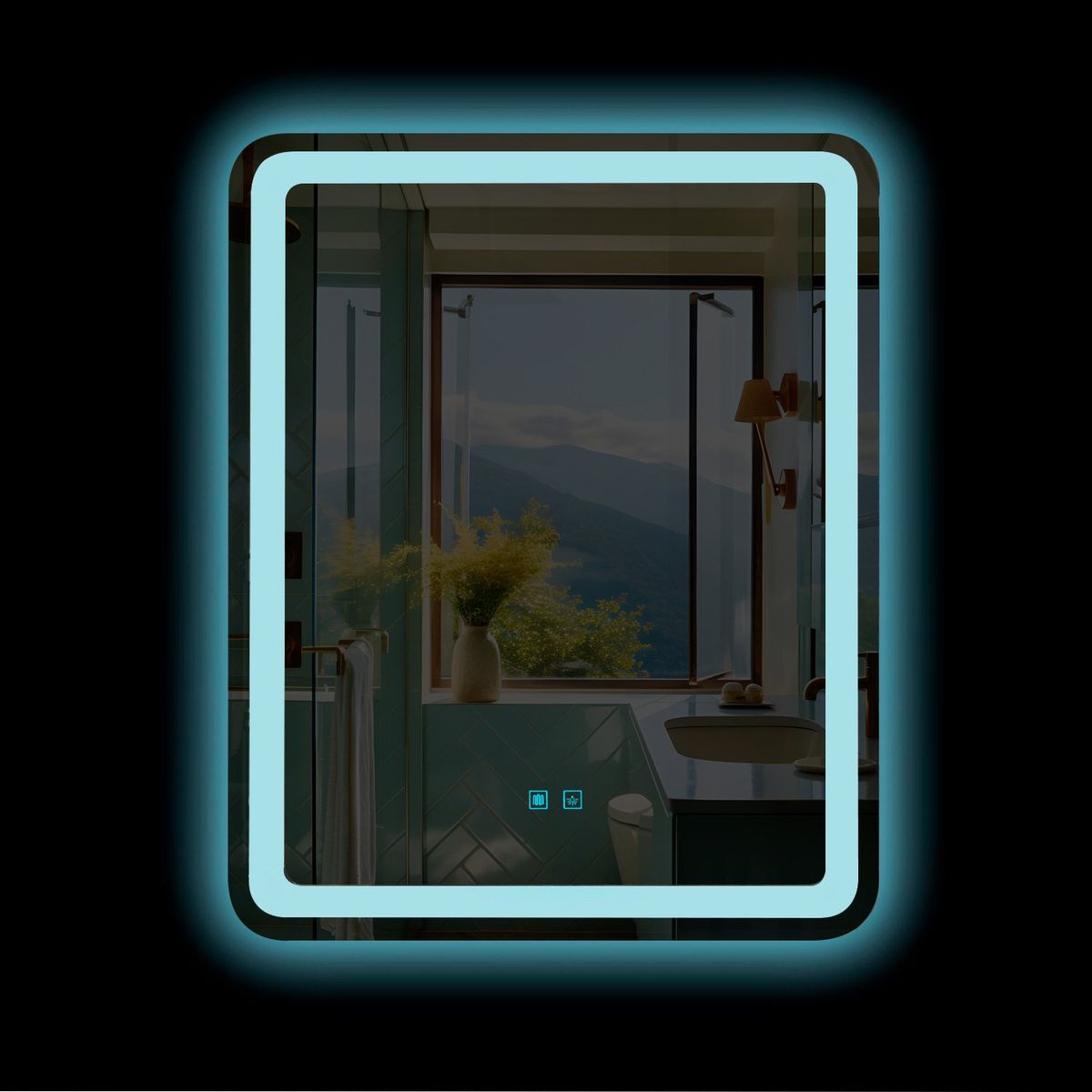 JOYTEK - Espejo Led Rectangular Touch con Antiempañante Joytek 80x60 cm