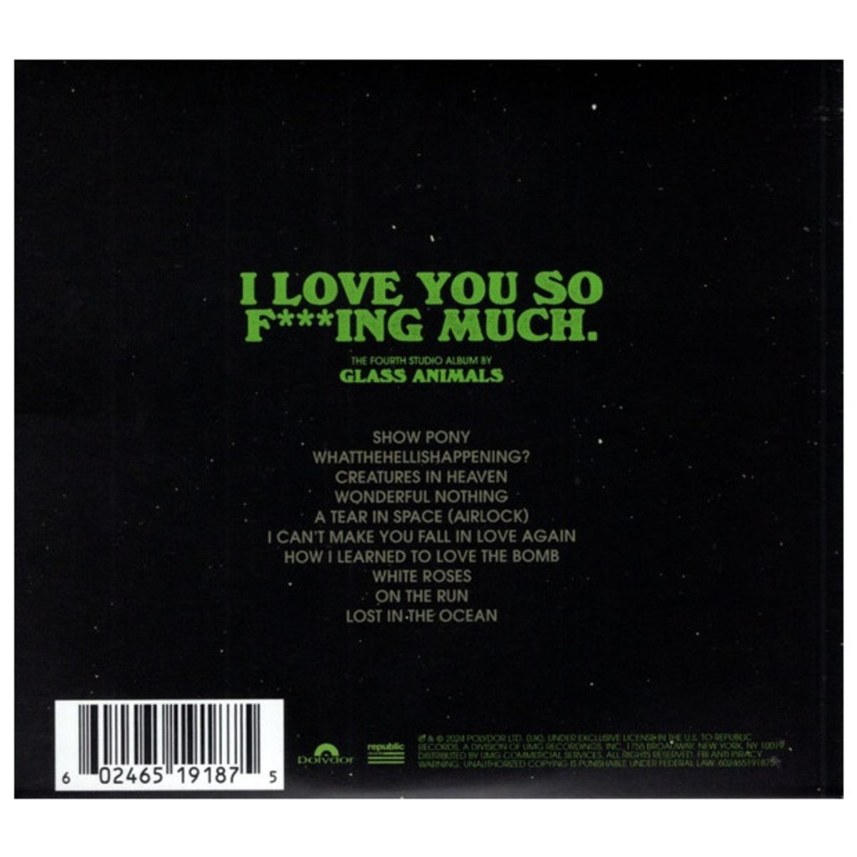 HITWAY MUSIC - GLASS ANIMALS - I LOVE YOU SO FING MUCH - CD HITWAY MUSIC