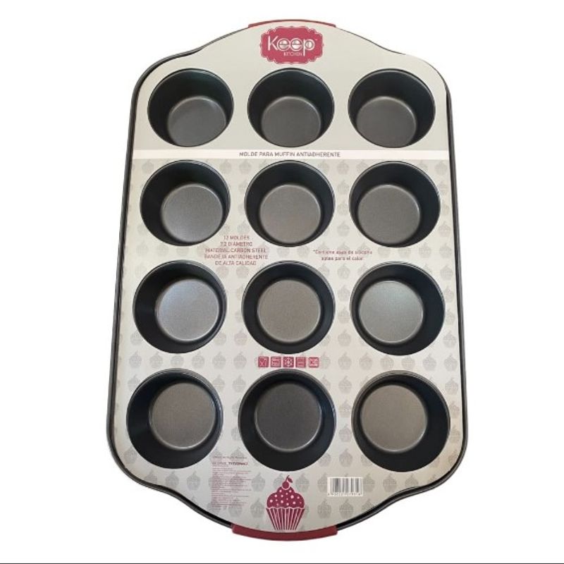 GENERICO - MOLDE MUFFIN 12 UNI 41,2*26,5*3,5 0,4 CM