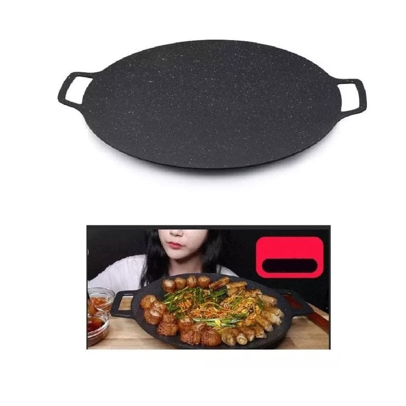 GENERICO - Plancha Antiadherente Budare Sarten De Hierro 34cm