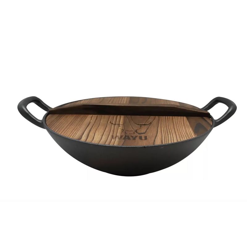 GENERICO - Wok Hierro Fundido Disco Wayu Iron Cast Asado Parrilla