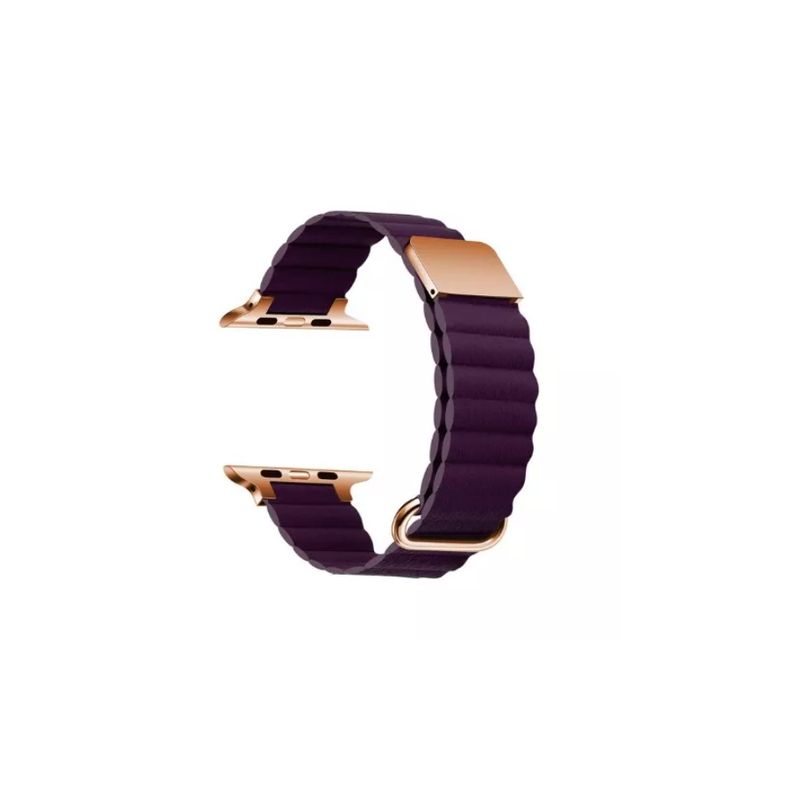 GENERICO - Correa De Cuero Magnética Para Apple Iwatch 8, 7, Se, 6, 5,424445