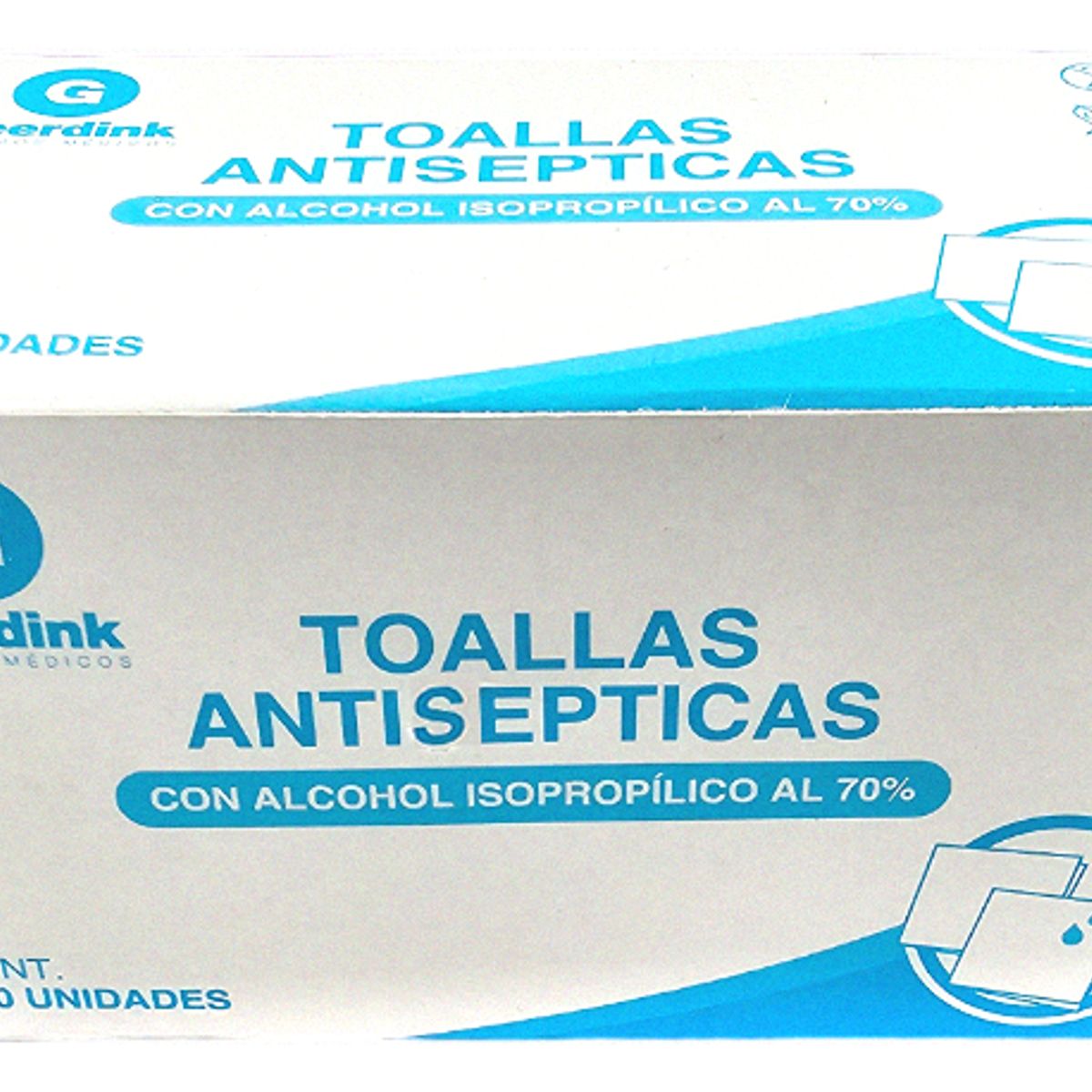 GENERICO - Toallitas Antisépticas Con Alcohol Desinfectantes En Pad 100 Unidades