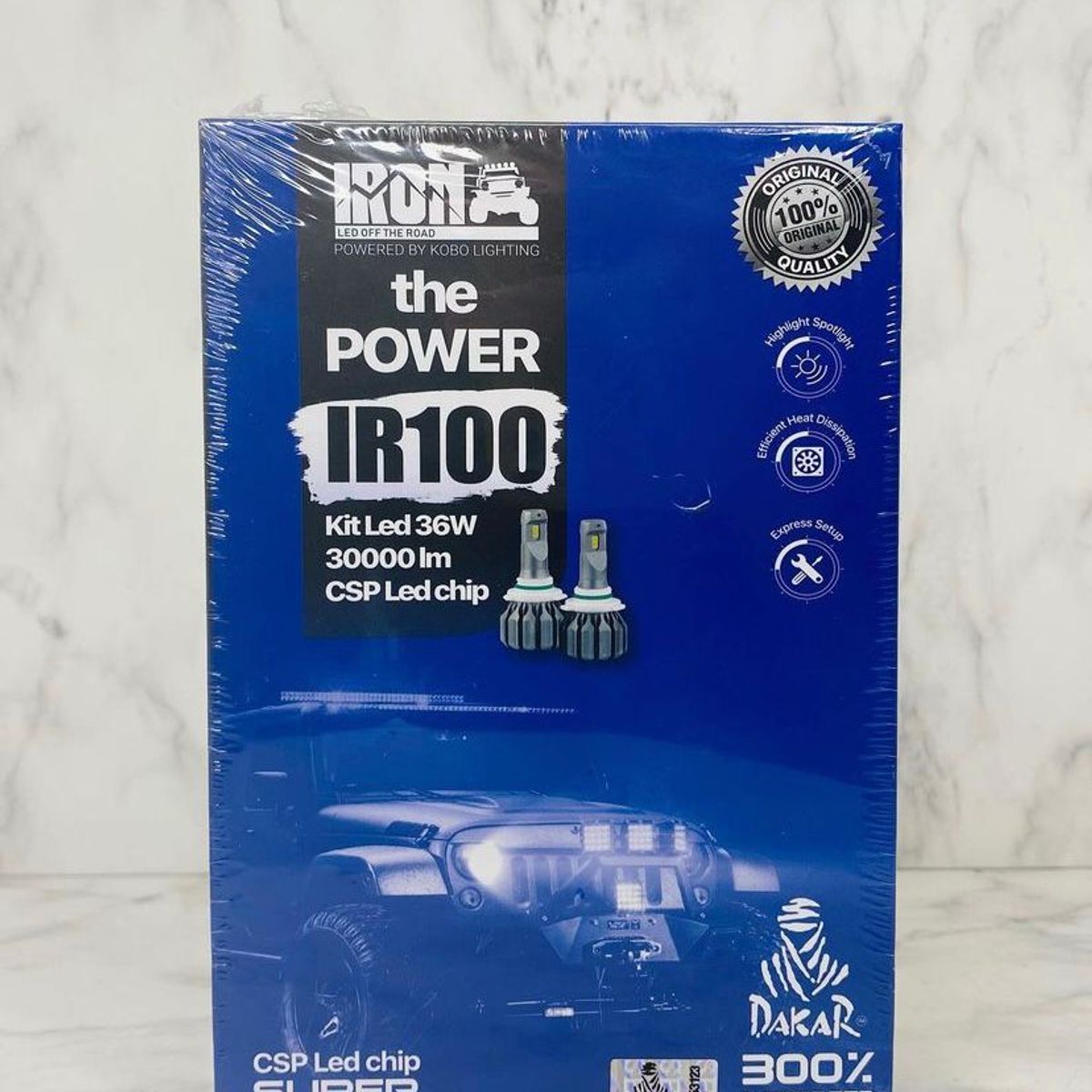 KOBO - Kit de ampolletas led para auto IR100 H4 30.000 lumenes