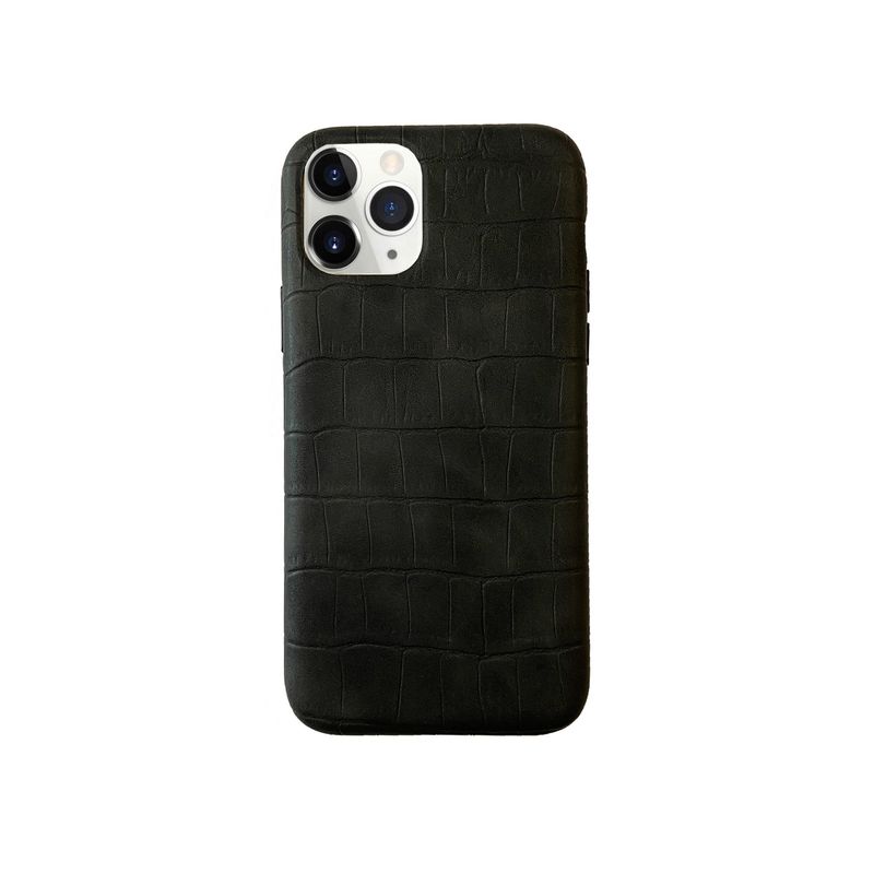 CELLBOX - Carcasa de Cuero para iPhone 11 Pro Max - Negro