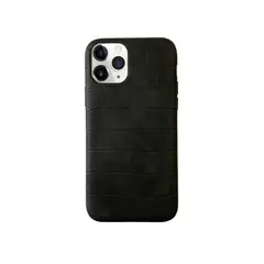 CELLBOX - Carcasa de Cuero para iPhone 11 Pro Max - Negro