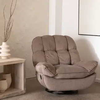 VYS SPA - BERGER MILANIUM BROWN RECLINABLE GIRATORIO Y MECEDOR