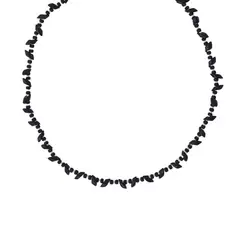 ZAZU - Collar Irregular Negro y Plateado