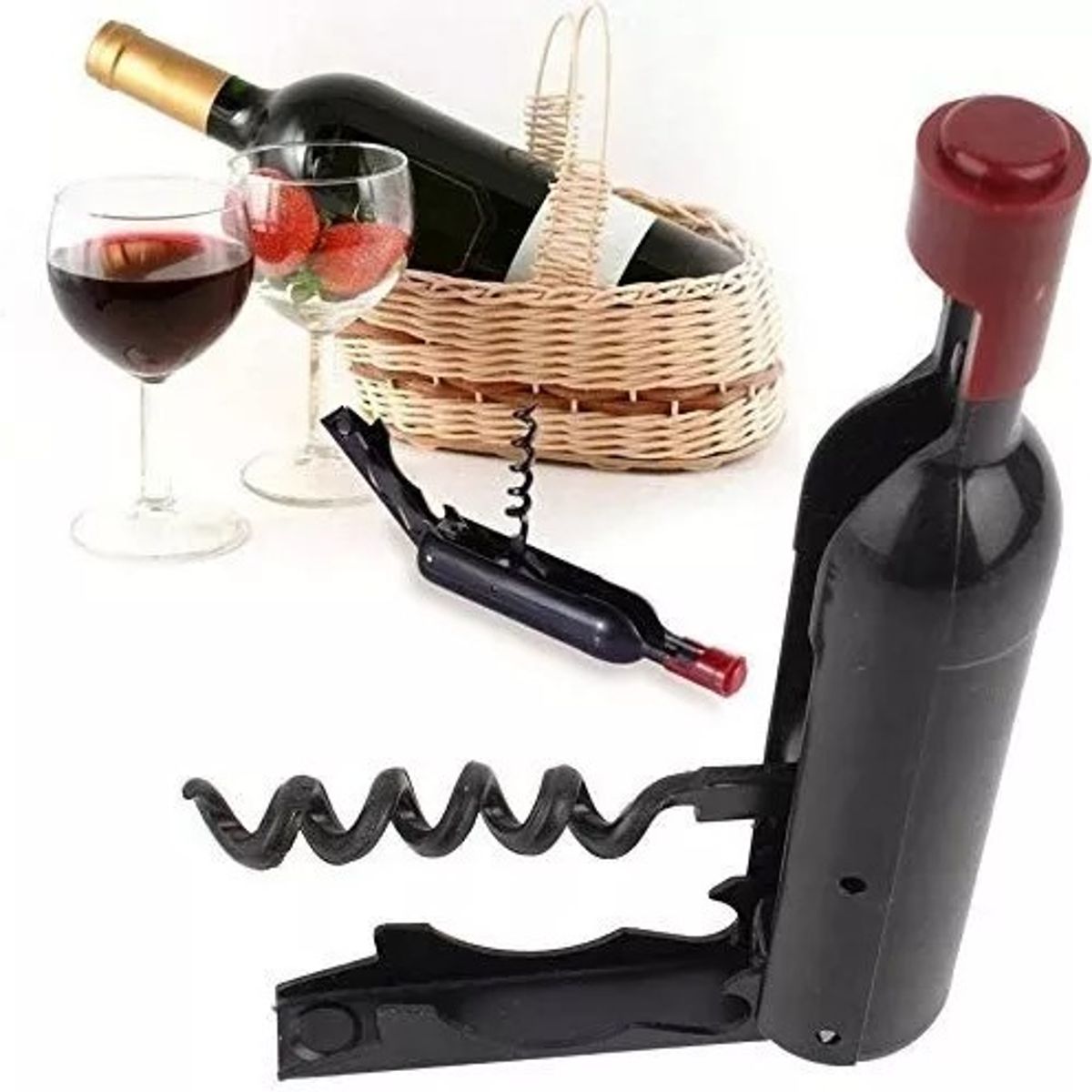 GENERICO - Sacacorchos Descorchador De Vino Y Botellas