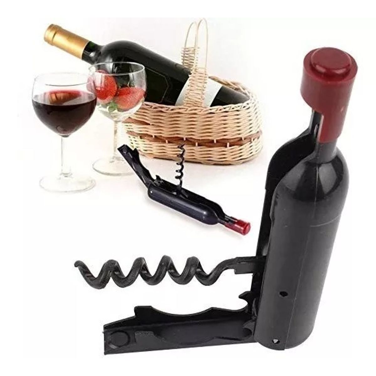 GENERICO - Sacacorchos Descorchador De Vino Y Botellas