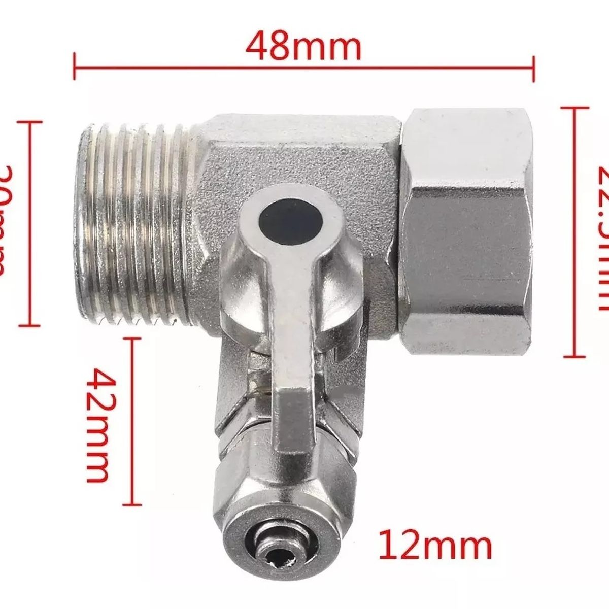 MUNDO MAGIA - Llave Paso Conexion 12 X14 Para Refrigerador Ice Maker