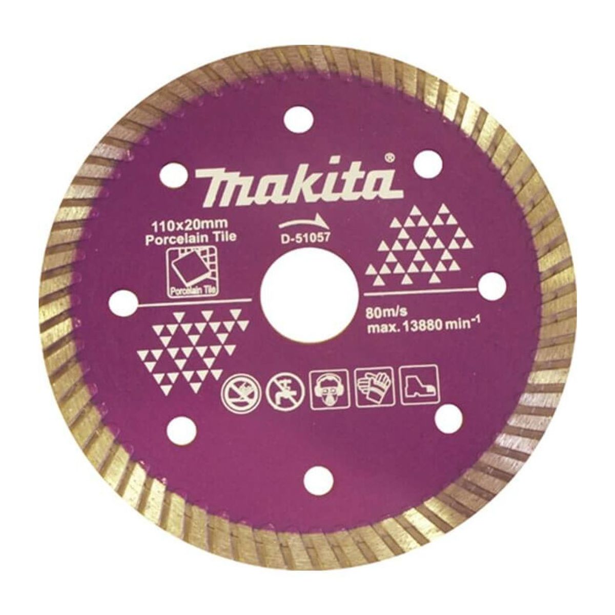 MAKITA - Disco Diamantado Porcelanato 110x20mm Turbo Makita D-51057