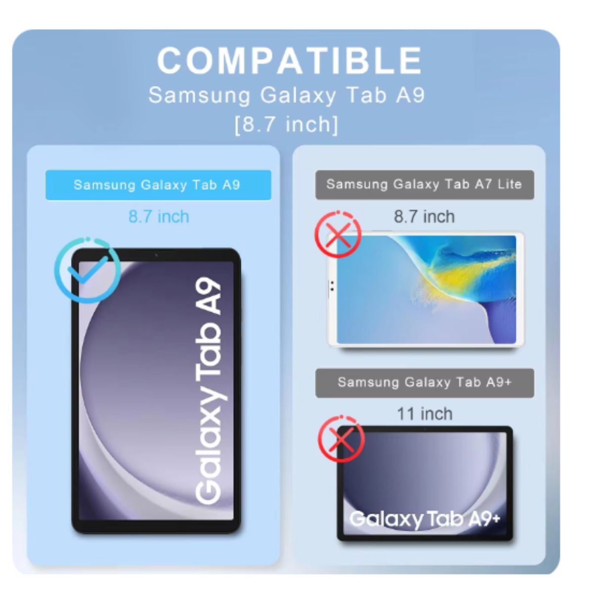 GENERICO - Lámina Mica Vidrio Templado Para Tablet Samsung A9 8.7 X110
