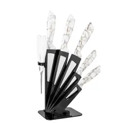 GENERICO - Set De Cuchillos De Cocina 7 Piezas Diseño Elegance Marble
