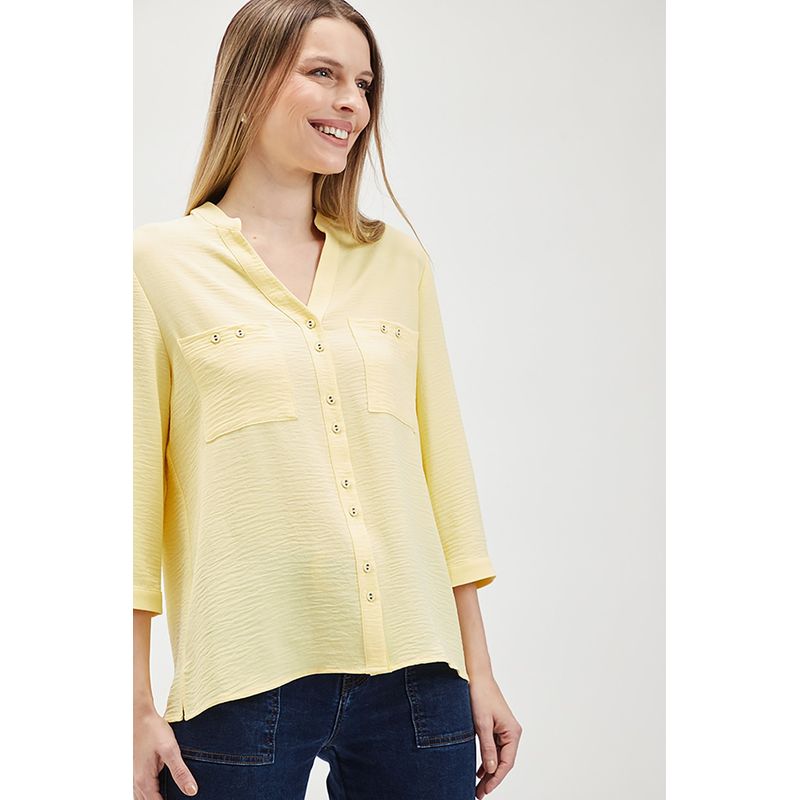 ASH - Blusa Manga Larga Amarillo Mujer Ash