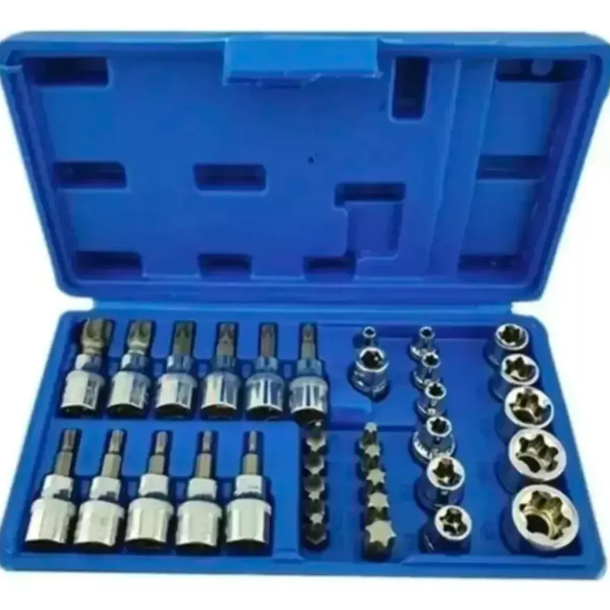 MUNDO MAGIA - Juego Dados Torx Estrella Hembra Macho 34 Piezas 3/8