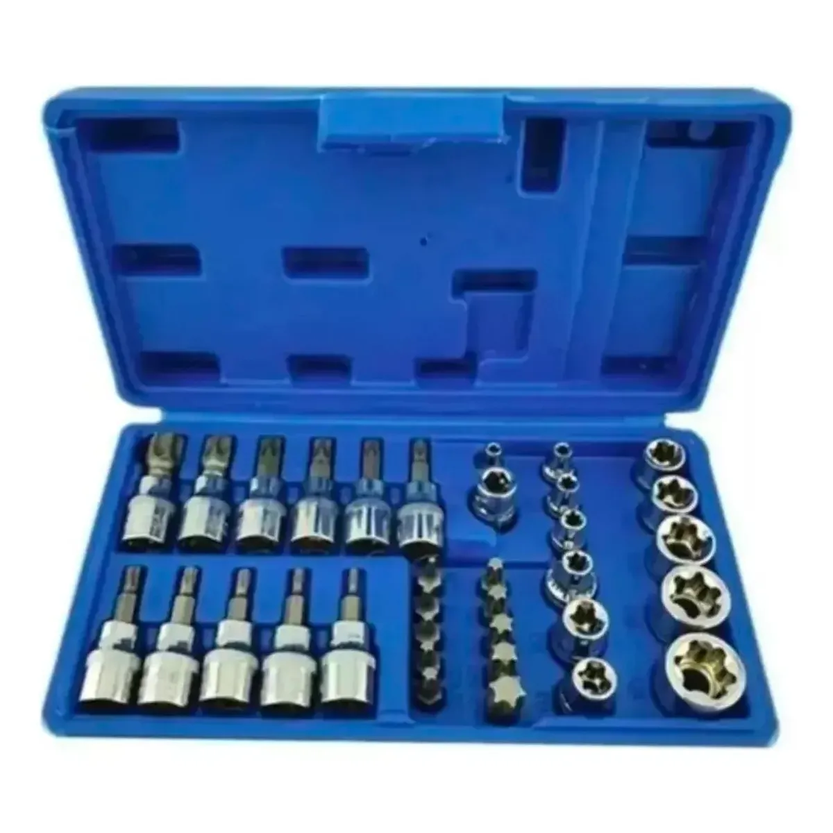 MUNDO MAGIA - Juego Dados Torx Estrella Hembra Macho 34 Piezas 3/8