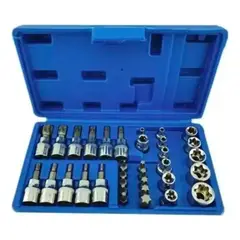 MUNDO MAGIA - Juego Dados Torx Estrella Hembra Macho 34 Piezas 3/8