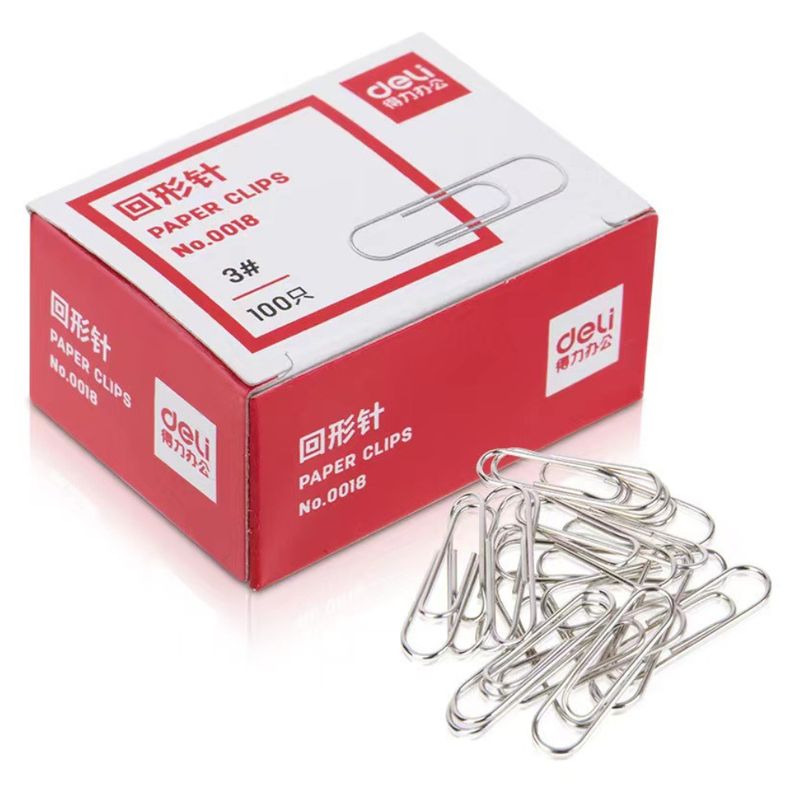 CRUSEC - Clips para papel caja de 100 Piezas Deli